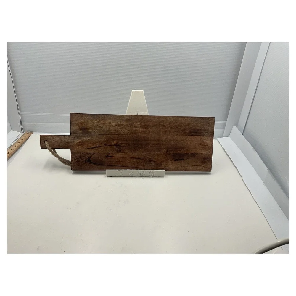 Handmade Wood Cutting Board with Handle, Rectangular